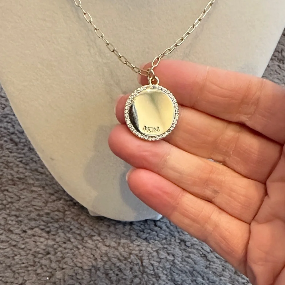 Electric Picks Gold “mom” Pendant Necklace